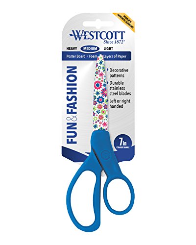 Westcott 7" Fun/Fashion Student Scissors, standart, Assorted