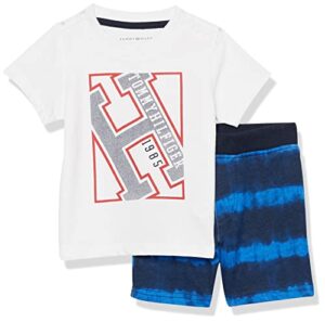 tommy hilfiger baby boys 2 pieces short set, bright white, 3-6 months us