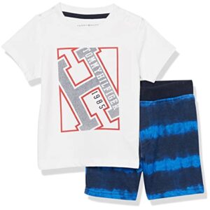 Tommy Hilfiger Baby Boys 2 Pieces Short Set, Bright White, 3-6 Months US