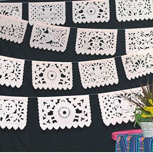 Mexican Party Banner, Papel Picado Banner, Over 60 feet long of Peach papel picado flags, Mexican tissue PAPER garland, Peach banners for fiestas, baby shower, Weddings, Quinceaneras, Birthdays, Fiesta party supplies ws75