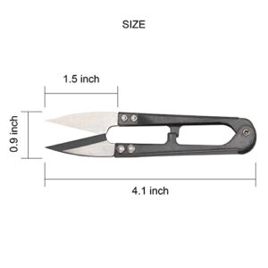 Ryalan Sewing Scissors Yarn Thread Cutter 4.1inch Mini Small Snips Trimming Nipper Made of High-Carbon Steel Thread DIY Supplies for Stitch Embroidery, Knitting, Crafts (1, Black)