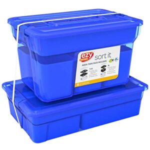 ezy storage sort-it small organizers (2 pk.) – blue