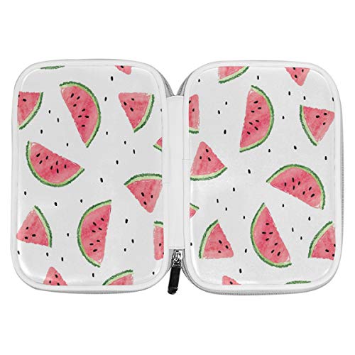 Pencil Case Watermelon Print Pencil Bag Pen Pouch Big Capacity Makeup Brush Bag for Kids Girls Boys Women School College