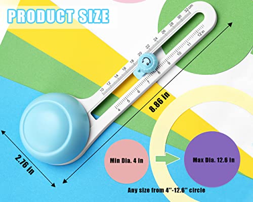 MyLifeUNIT Circle Cutter, Circular Rotary Cutter for Paper Crafts Scrapbooking (Included 6 Blades)