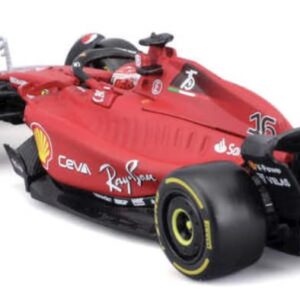 Bburago - 1/43 Scale Model Compatible with Ferrari Replica Miniature Model Compatible with Scuderia Replica Miniature F1-75 # 16 Compatible with Charles Leclerc Replica Miniature Model 2022 Racing