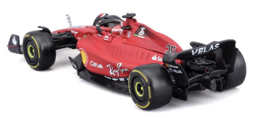 Bburago - 1/43 Scale Model Compatible with Ferrari Replica Miniature Model Compatible with Scuderia Replica Miniature F1-75 # 16 Compatible with Charles Leclerc Replica Miniature Model 2022 Racing