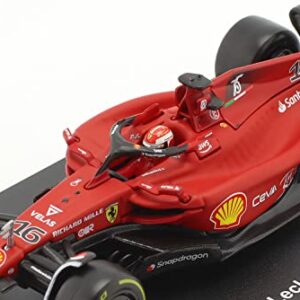 Bburago - 1/43 Scale Model Compatible with Ferrari Replica Miniature Model Compatible with Scuderia Replica Miniature F1-75 # 16 Compatible with Charles Leclerc Replica Miniature Model 2022 Racing