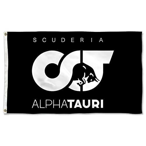 Bayyon Formula One AlphaTauri Scuderia Flag 3x5Feet for Car Fans with Brass Grommets