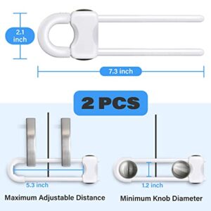 Baby Proofing Cabinets,Cabinet Locks for Babies,U-Shaped Child Locks for Cabinets, Child Proof Cabinet Latches,Child Safety Cabinet Locks with Adjustable by SPISPI (Pack of 2)