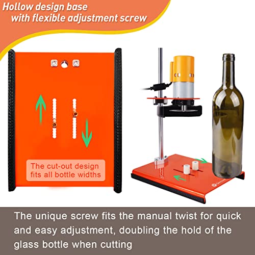 Genround Electric Bottle Cutter, Glass Bottle Cutter DIY Bottle Neck Square Bottle Wine Bottle Cutter Machine for Beer Liquor Whiskey Alcohol Champagne Bottle(Design by Genround in USA)