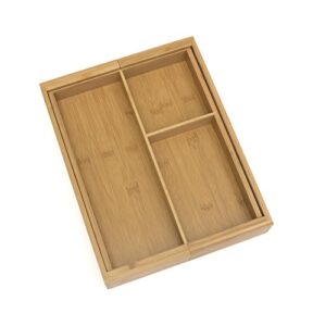 lipper international 8893 bamboo wood expandable to 17″ gadget tray and drawer organizer