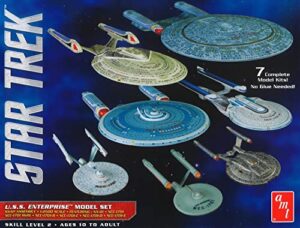 amt star trek u.s.s. enterprise box set 1:2500 scale snap model kit