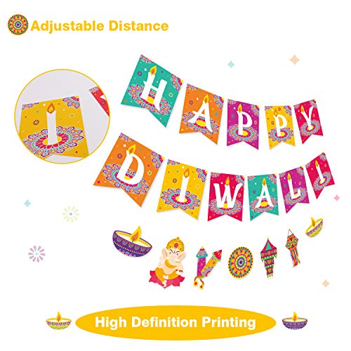 Happy Diwali Banners Deepavali Themed Pennants, Festival of Lights ...