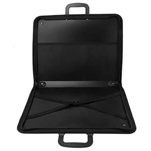 perezy art portfolio case with zipper,artist carrying case poster board,tote bag for art storage folder, black