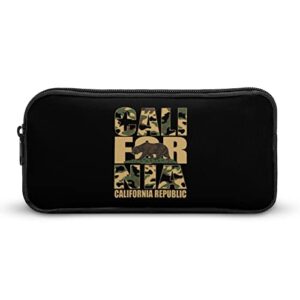 camouflage california repubic pencil case makeup bag big capacity pouch organizer for office college