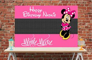 2×4 minnie mouse vinyl birthday banner next day shipping