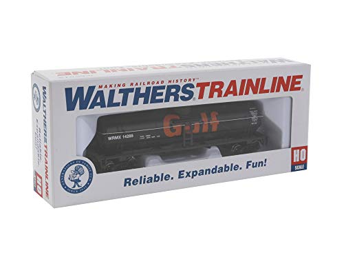 Walthers Trainline HO Scale Model 40' Tank Car with Metal Wheels - Gulf Oil Company