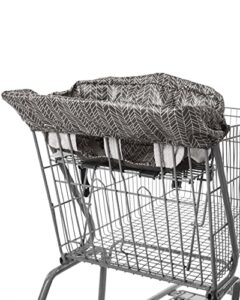 skip hop shopping cart cover, take cover, grey feather