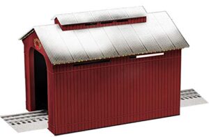 lionel christmas, electric o gauge model train accessories, lighted christmas half covered bridge (1929090)