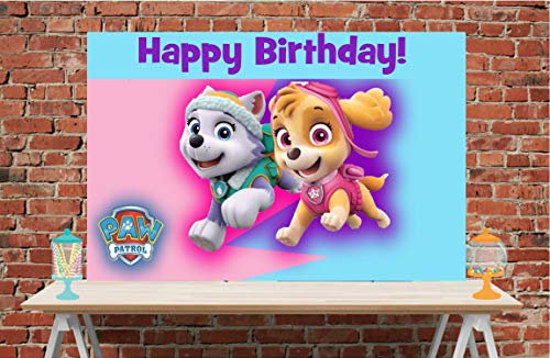 Next Day Shipping 3x5 feet Girl Paw Patrol Vinyl banner