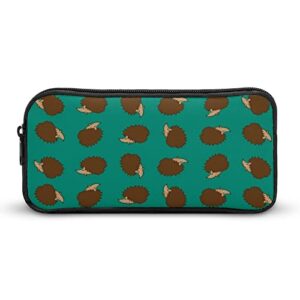 hedgehog pattern pencil case makeup bag big capacity pouch organizer for office college