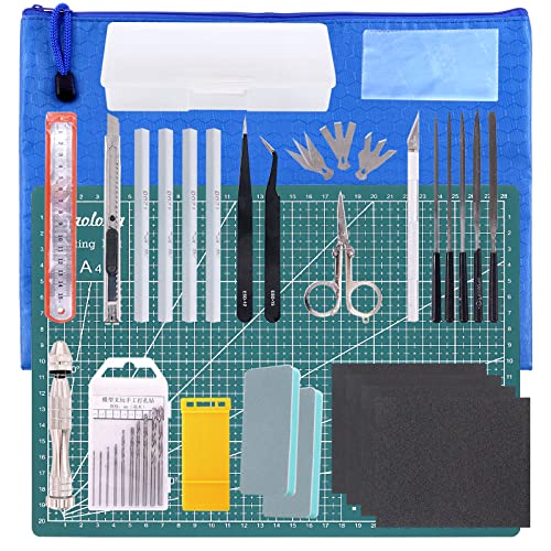 Rustark 27Pcs Modeler Basic Tools Craft Set Hobby Building Tools Kit for Professional Gundam Model Assemble Building