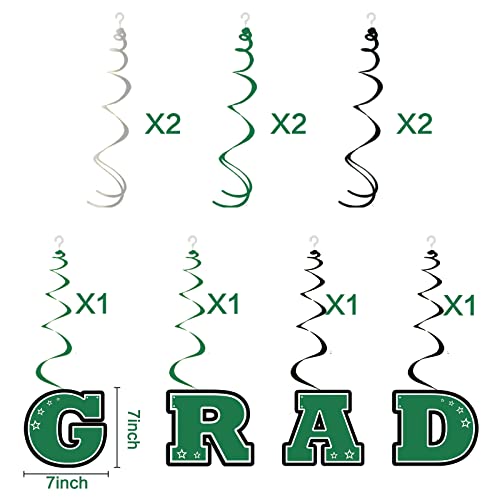 Bunny Chorus Graduation Party Decorations 2022, 36 Pcs Class of 2022 Graduation Party Supplies, Hanging Swirls Green and Black Graduation Decorations 2022, Congrats Grad Party Favors, No DIY Required