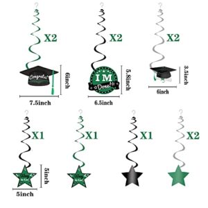 Bunny Chorus Graduation Party Decorations 2022, 36 Pcs Class of 2022 Graduation Party Supplies, Hanging Swirls Green and Black Graduation Decorations 2022, Congrats Grad Party Favors, No DIY Required