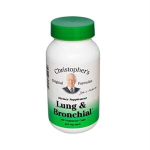 dr. christopher’s unisex lung & bronchial formula vegetarian capsules 100 count 400 mg each