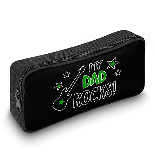 My Dad Rocks Pencil Case Makeup Bag Big Capacity Pouch Organizer for Office College