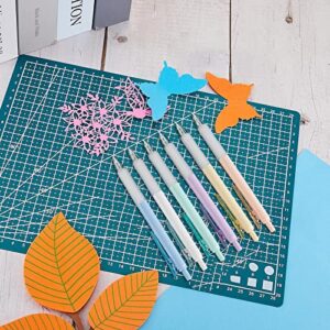 12 Pcs Craft Cutting Tools Paper Pen Cutter Knife Retractable Carving Craft Knife Precision Hobby Knife Blades with Pocket Clip for DIY Art Ceramic Vinyl Drawing Scrapbooking, 6 Colors