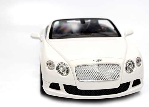 PowerTRC Full Functional GT Speed Bentley Continental Official Licensed by Bentley RC Vehicles Battery Operated 1:12 Scale for Kids (White)