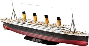 revell of germany 05210 rms titanic plastic model kit, brown