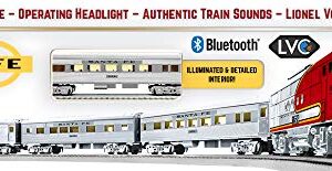 Lionel Santa Fe Super Chief LionChief Set with Bluetooth Capability, Electric O Gauge Model Train Set with Remote