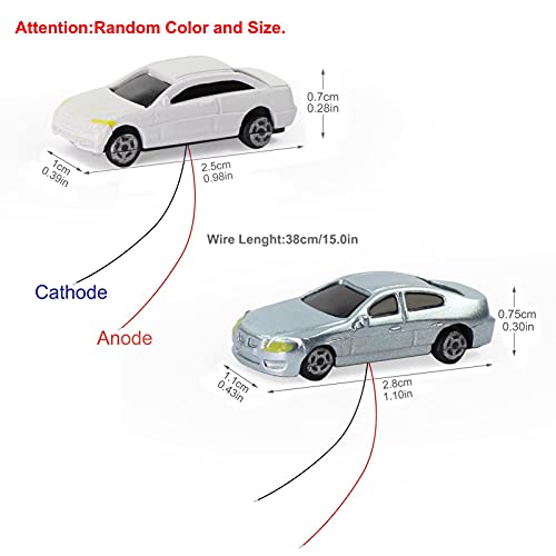 EC200 12PCS 1:200 Z Scale Model Lighted Car with 12V LED Head and Rear Lights Layout