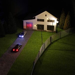 EC200 12PCS 1:200 Z Scale Model Lighted Car with 12V LED Head and Rear Lights Layout