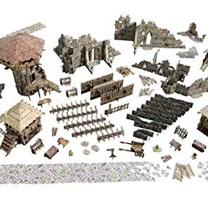 Battle Systems – Modular Fantasy Scenery – Perfect for Roleplaying and Wargames - Multi Level Tabletop Terrain for 28mm Miniatures – Colour Printed Model Diorama – DND Warhammer (Battlefield)