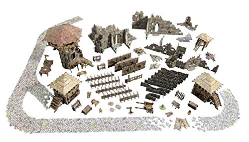 Battle Systems – Modular Fantasy Scenery – Perfect for Roleplaying and Wargames - Multi Level Tabletop Terrain for 28mm Miniatures – Colour Printed Model Diorama – DND Warhammer (Battlefield)