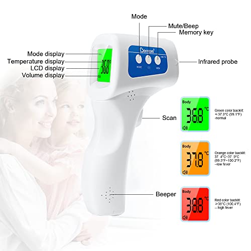 Berrcom Non Contact Infrared Forehead Thermometer JXB-178 Contactless Thermometer 3 in 1 for Kids Infant Adult Fever Check