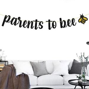 Black Glitter Parents to Bee Banner, Bee Themed Baby Shower Party Decorations, Pregnancy Announcement, Gender Reveal, Oh Babee Party Decoration Supplies