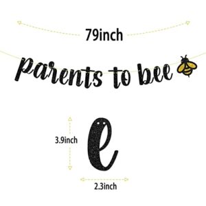 Black Glitter Parents to Bee Banner, Bee Themed Baby Shower Party Decorations, Pregnancy Announcement, Gender Reveal, Oh Babee Party Decoration Supplies