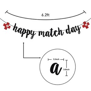 Happy Match Day Banner, Residency Match Day Decorations, Congrats on Matching, Medical School Graduation Party Decorations Black Glitter