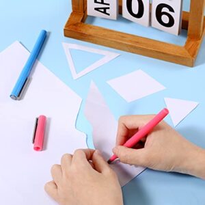 2 Pcs DIY Diamond Painting Parchment Paper Cutter Precision Craft Ceramic Blade Knife Pen for Cutting Paper Art with Replaceable Blade, Pink, Blue