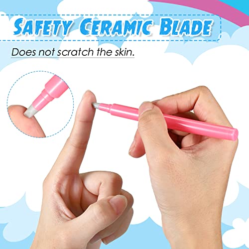 2 Pcs DIY Diamond Painting Parchment Paper Cutter Precision Craft Ceramic Blade Knife Pen for Cutting Paper Art with Replaceable Blade, Pink, Blue