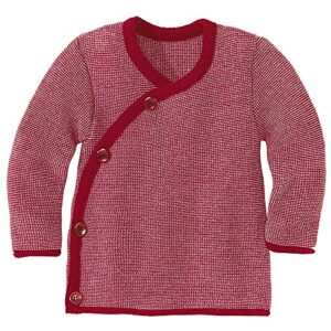 ecoable baby long sleeve thermal cardigan sweater, organic merino wool, boys and girls sizes newborn – 2 years (eu 98-104 | 2-3 years, burgundy rose)