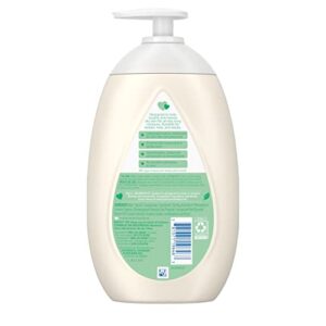 Johnson's Skin Nourish Moisturizing Baby Lotion with Aloe Vera Scent & Vitamin E, Gentle & Lightweight Body Lotion for The Whole Family, Hypoallergenic, Dye-Free, 16.9 fl. oz