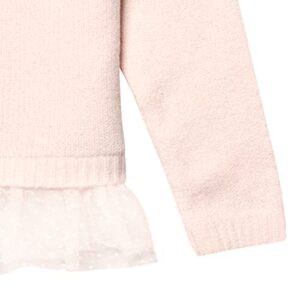 Gerber Baby and Toddler Girls Sweater with Tulle Trim, Light Pink, 4T