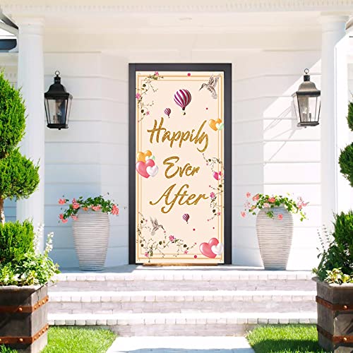 Labakita Happily Ever After Door Banner, Honeymoon Door Decoration, Engaged Bridal Shower Door Banner, Wedding Shower Engagement Bridal Shower Party Decorations