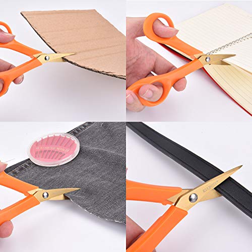 KUONIIY Micro-Tip Scissors, Pointed Sharp Titanium Blades, 4-Pack(6 Inch)
