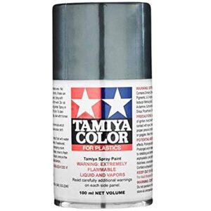 tamiya america, inc ts-100 semi-gloss bright gun metal 100ml spray can, tam85100